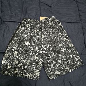 Nike Black and White Patterned Shorts